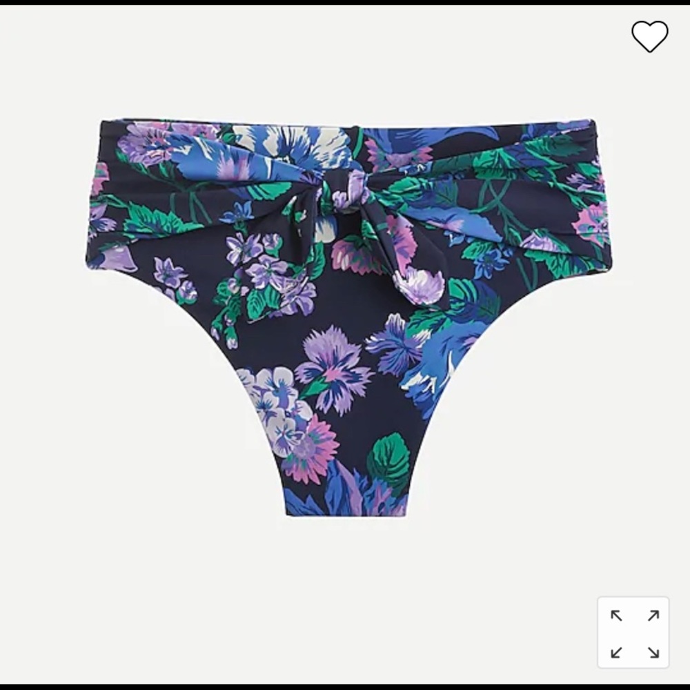 J Crew retro floral high waist bikini bottom XXS